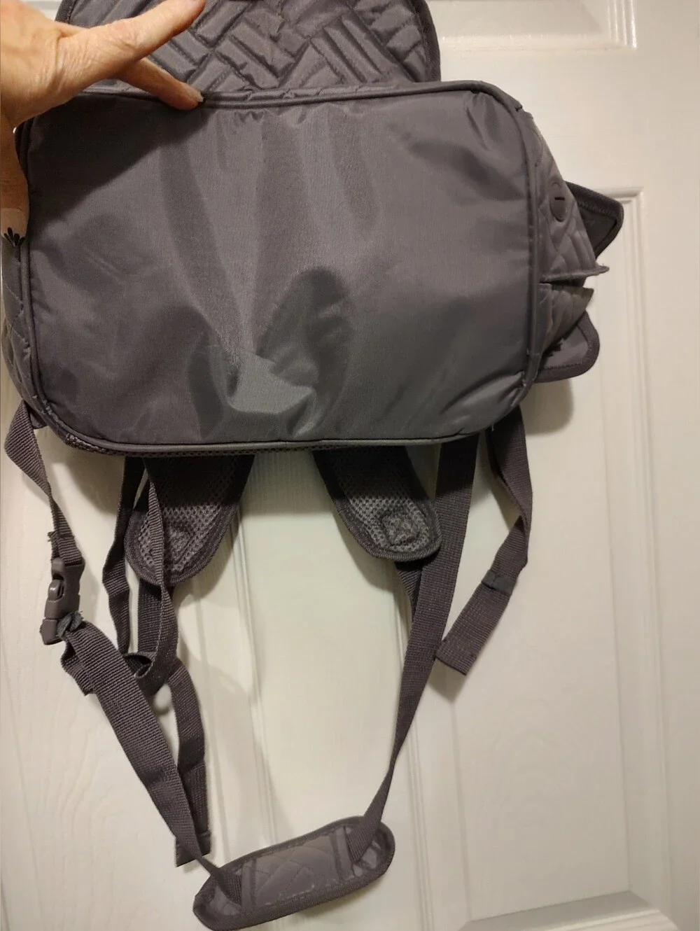 Top-Paw Pet Knapsack In Quilted Gray